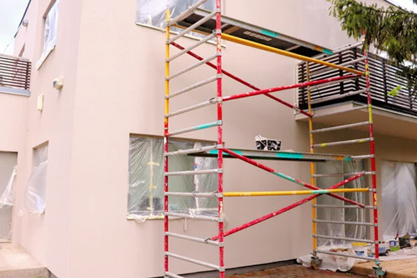 Ravalement de façade d'une maison d'habitation